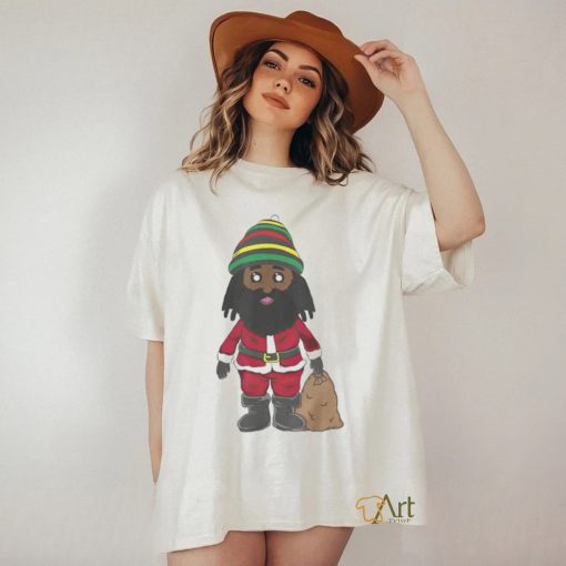 Christmas Jamaican Santa Claus Reggae Flag Colors Party Gift shirt