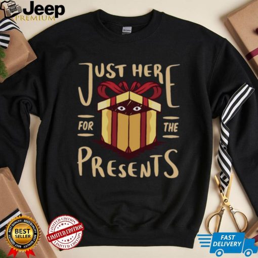 Christmas Just Here For the Presents Funny Mens Long Sleeve T Shirt