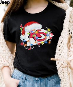 Christmas Light Santa Hat Kansas City Chiefs Logo Shirt