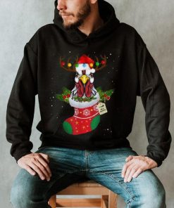 Christmas Lights Chicken Santa Funny Xmas Tree Chicken Shirt