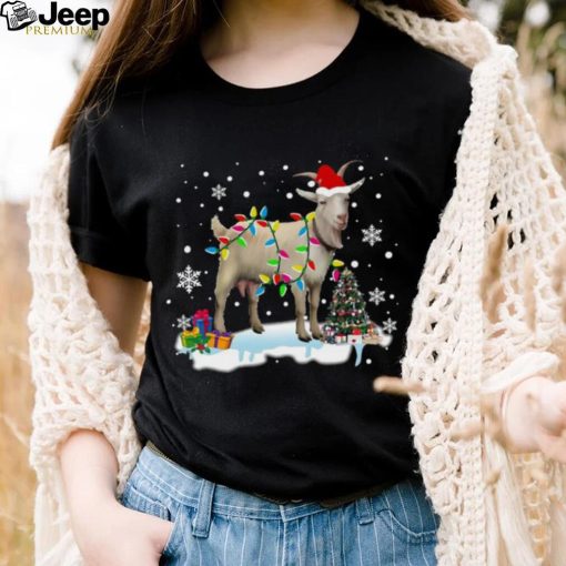 Christmas Lights Goat Funny Goat Lover Christmas Gifts t shirt