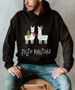 Christmas Llama Feliz Navidad Spanish Alpaca Long T Shirt