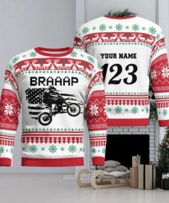 Christmas Motocross Rider 1 Custom Ugly Sweater