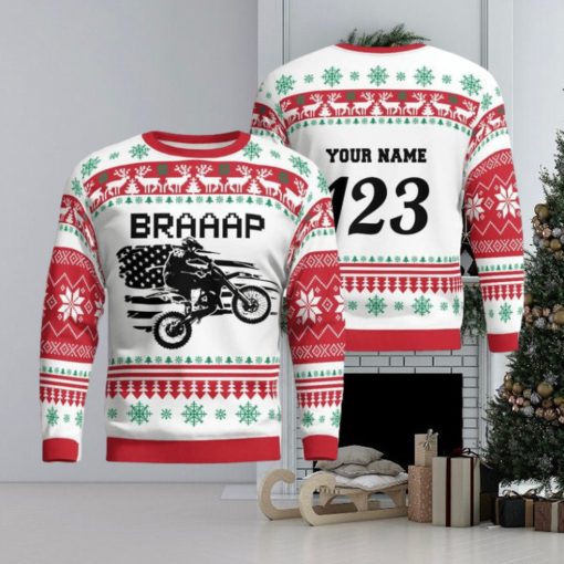 Christmas Motocross Rider 1 Custom Ugly Sweater