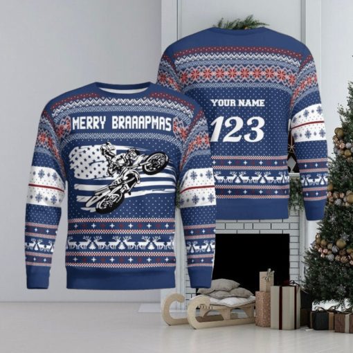 Christmas Motocross Rider 13 Custom Ugly Sweater