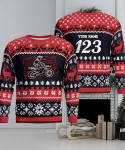 Christmas Motocross Rider 3 Custom Ugly Sweater