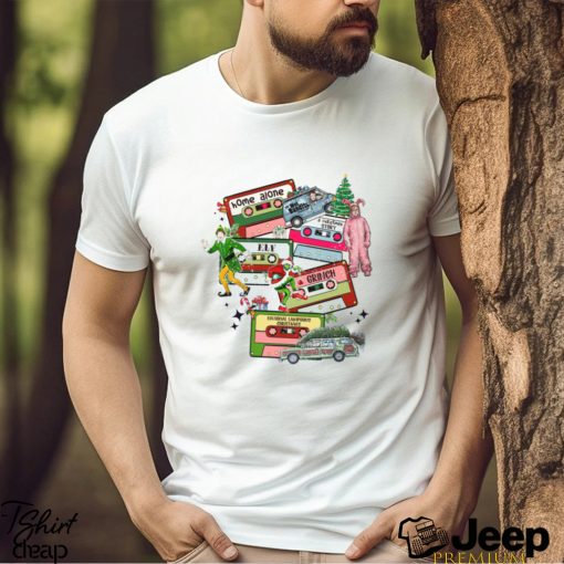 Christmas Movie Characters Cassette Type Shirt