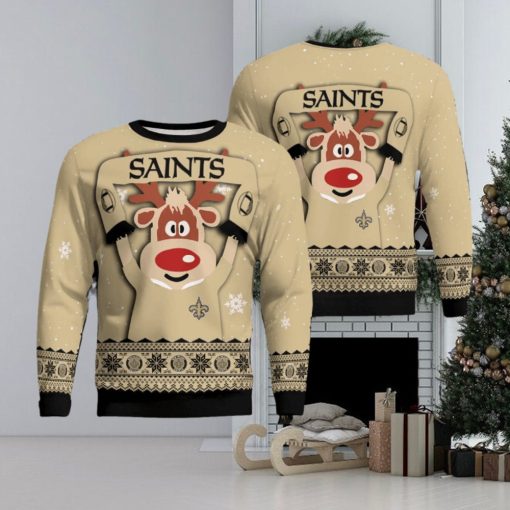 Christmas New Orleans Saints Funny Knitted Sweater For Men And Women