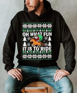 Christmas Oh What Fun It Is To Ride Horse Gifts Boys Shirt