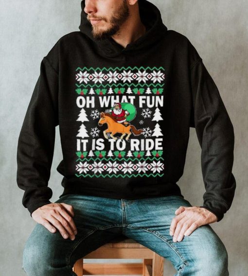 Christmas Oh What Fun It Is To Ride Horse Gifts Boys Shirt