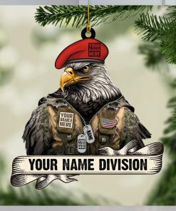 Christmas Ornament Eagle Soldier Personalized Acrylic Ornament Gift For Veterans K1702