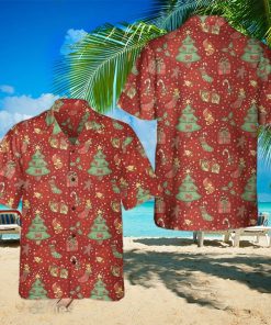 Christmas Pattern Hawaiian Shirt Christmas Button Down Shirt Gifts For Him Her