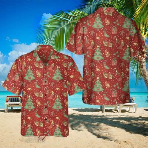 Christmas Pattern Hawaiian Shirt Christmas Button Down Shirt Gifts For Him Her