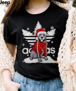 Christmas Pit Bull Santa Adidas Shirt, Adidas Christmas Shirt For Friend