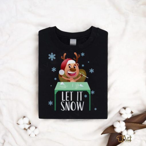 Christmas Reindeer Cocaine Santa Sweater Let It Snow Gift T Shirt