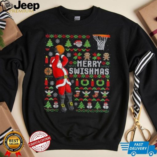 Christmas Santa Basketball Player Slam Dunk Shirt