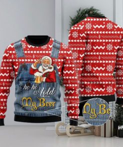 Christmas Santa Ho Ho Hold My Beer 3d All Over Print Ugly Christmas Sweater