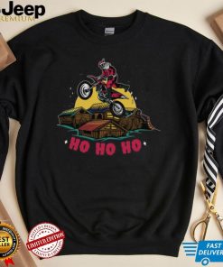 Christmas Santa Motocross Dirt Bike Mens T Shirt