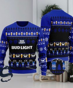 Christmas Scenes With Blue Bud Light Beer Ugly Sweater, Christmas Gift Apparel, Merry Ugly Christmas Sweater