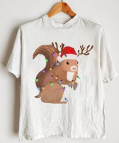 Christmas Shirt Squirrel Lights