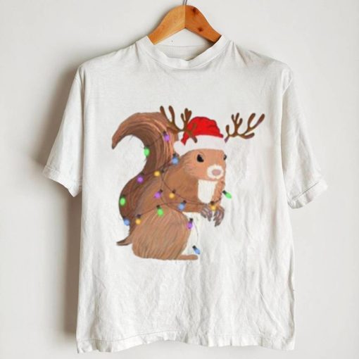 Christmas Shirt Squirrel Lights