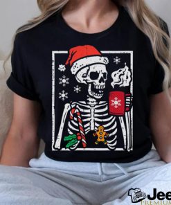 Christmas Skeleton Hot Chocolate Xmas Men Kids Youth T shirt