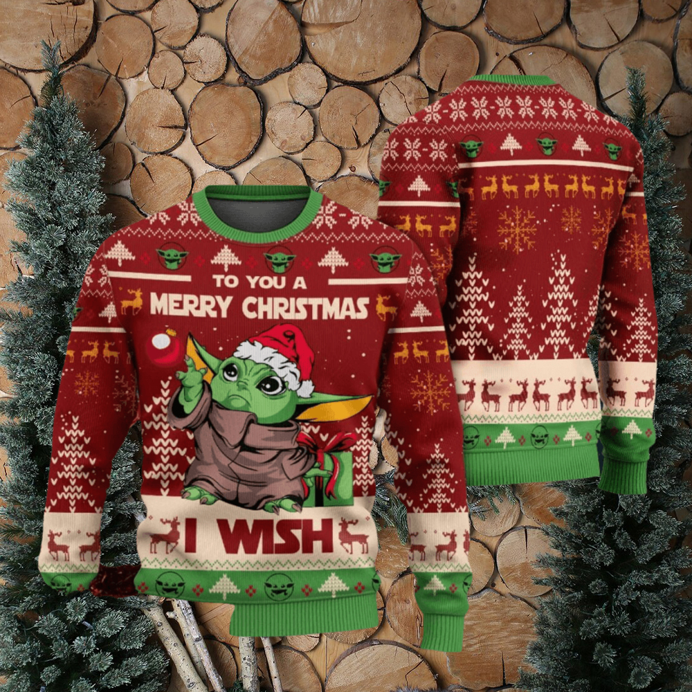 Baby yoda discount kids christmas jumper