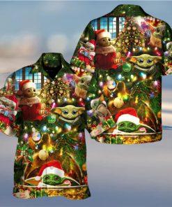 Christmas Star Wars Baby Yoda Season’s Greetings Hawaiian Shirt