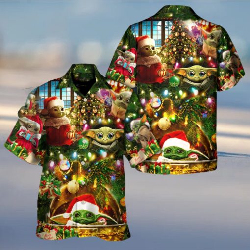 Christmas Star Wars Baby Yoda Season’s Greetings Hawaiian Shirt