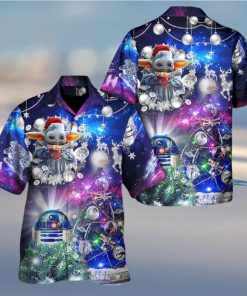 Christmas Star Wars Christmas Tree Yellow Stunning Night Hawaiian Shirt