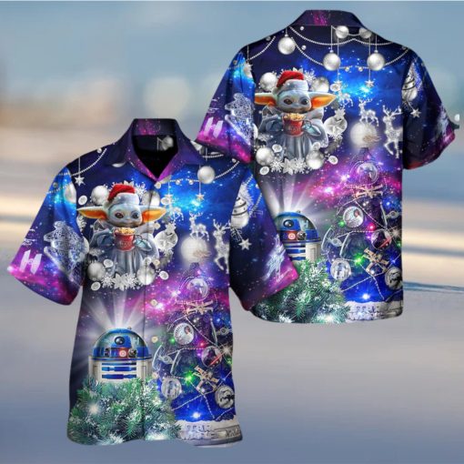 Christmas Star Wars Christmas Tree Yellow Stunning Night Hawaiian Shirt