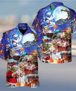 Christmas Star Wars Christmas Up On Rooftop Santa’s Busiest Night With Spaceship Hawaiian Shirt