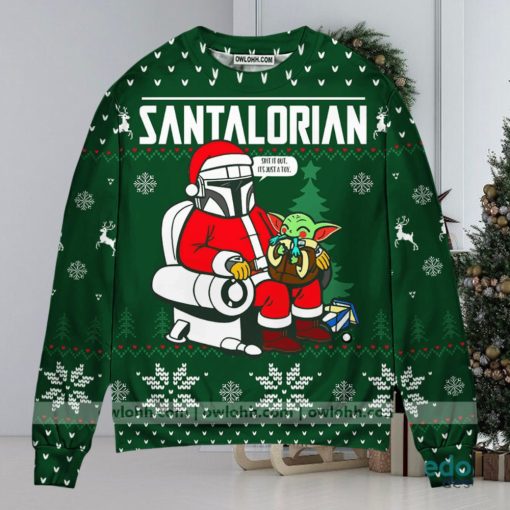 Christmas Star Wars Funny The Santalorian Star Wars Christmas Sweater Ugly Christmas Sweater