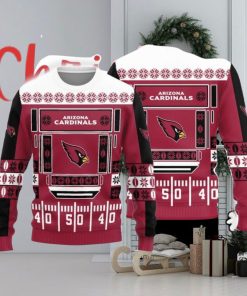 Christmas Sweater Arizona Cardinals Christmas Ball Snowfalke Pattern 3D Sweater