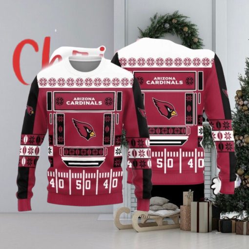 Christmas Sweater Arizona Cardinals Christmas Ball Snowfalke Pattern 3D Sweater