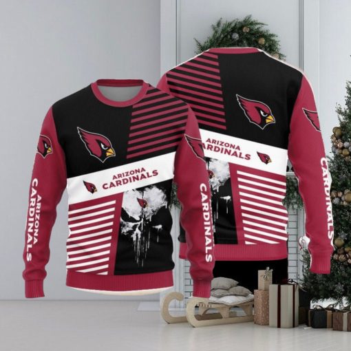 Christmas Sweater Arizona Cardinals Skull Pattern Limited Edition 3D Sweater