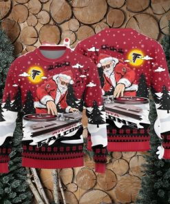 Christmas Sweater Atlanta Falcons Christmas Funny DJ Santa Limited Edition 3D Sweater