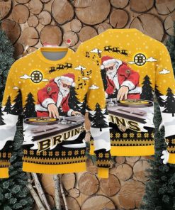 Christmas Sweater Boston Bruins Christmas Funny DJ Santa Limited Edition 3D Sweater