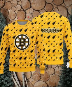 Christmas Sweater Boston Bruins Christmas Pine Tree Patterns Pattern 3D Sweater