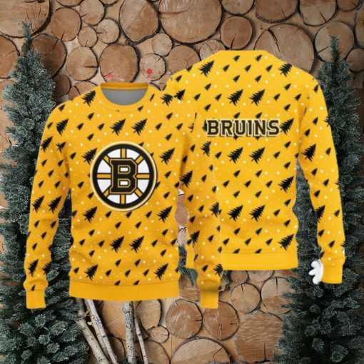 Christmas Sweater Boston Bruins Christmas Pine Tree Patterns Pattern 3D Sweater