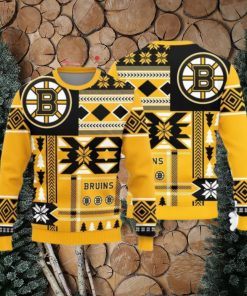 Christmas Sweater Boston Bruins Christmas Snowflakes Pattern Limited Edition 3D Sweater