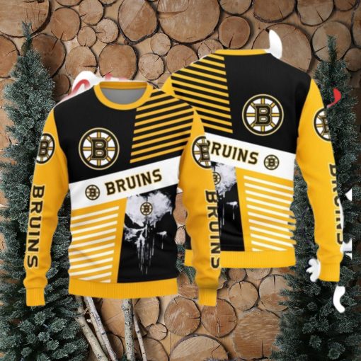 Christmas Sweater Boston Bruins Skull Pattern Limited Edition 3D Sweater