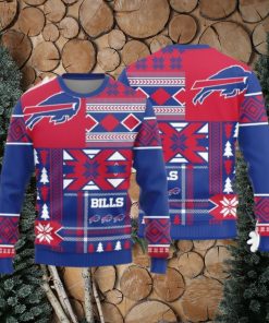 Christmas Sweater Buffalo Bills Christmas Snowflakes Pattern Limited Edition 3D Sweater