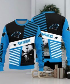 Christmas Sweater Carolina Panthers Skull Pattern Limited Edition 3D Sweater