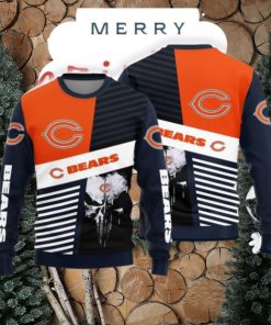 Christmas Sweater Chicago Bears Skull Pattern Limited Edition 3D Sweater