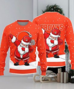 Christmas Sweater Cleveland Browns Dab Santa Limited Edition 3D Sweater