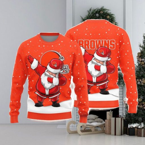 Christmas Sweater Cleveland Browns Dab Santa Limited Edition 3D Sweater