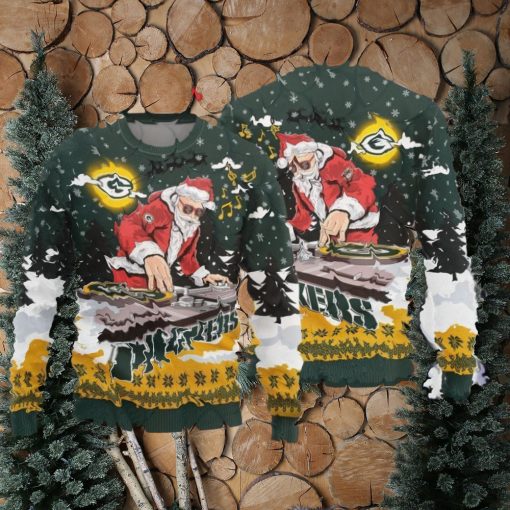 Christmas Sweater Green Bay Packers Christmas Funny DJ Santa Limited Edition 3D Sweater