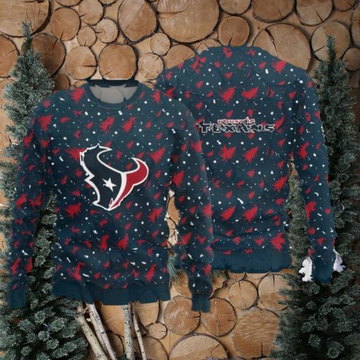 Christmas Sweater Houston Texans Christmas Pine Tree Patterns Pattern 3D Sweater