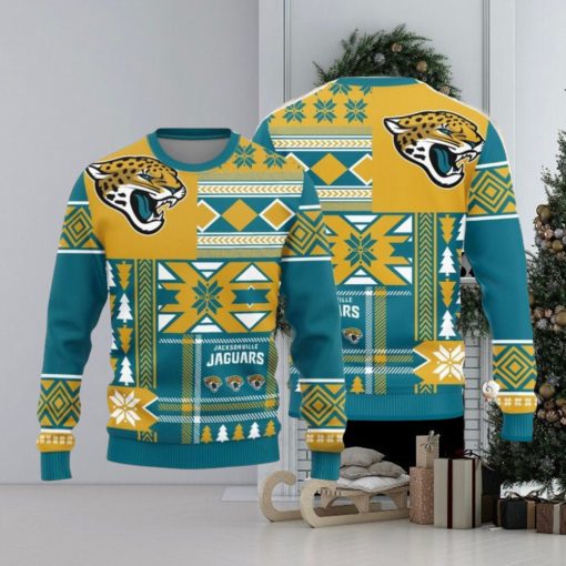 Christmas Sweater Jacksonville Jaguars Christmas Snowflakes Pattern Limited Edition 3D Sweater